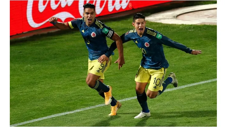 Radamel Falcao & James Rodríguez. (Getty)