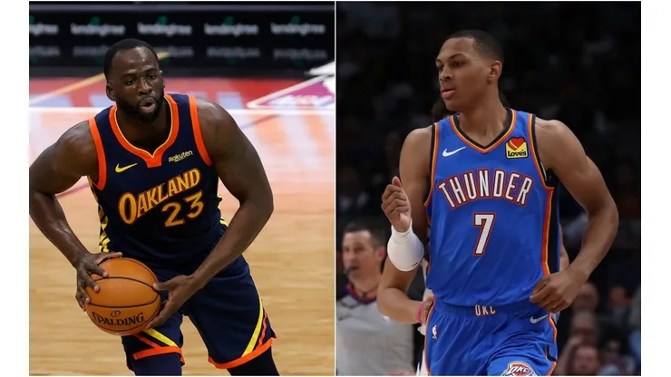 Draymond Green (left) & Darius Bazley. (Getty)