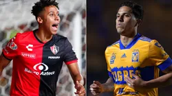 Jonathan Herrera (left) of Atlas and Carlos Salcedo (right) of Tigres. (Getty)