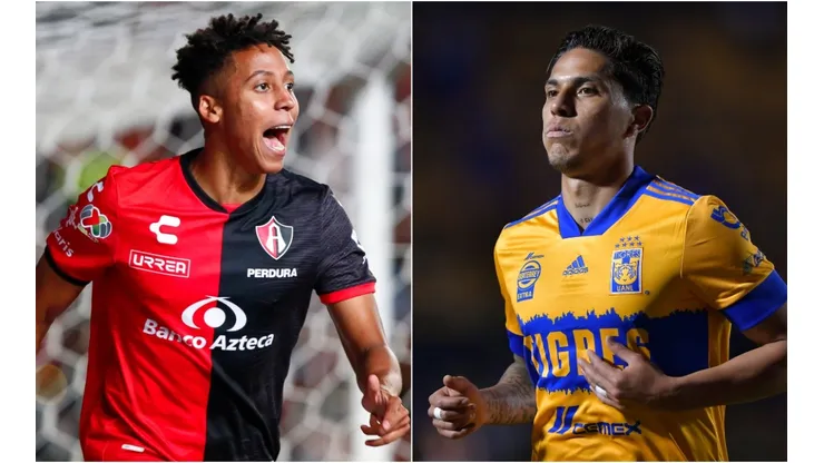 Jonathan Herrera (left) of Atlas and Carlos Salcedo (right) of Tigres. (Getty)