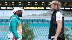 Mayweather and Paul are ready to step into the ring in an exhibition fight (Getty).