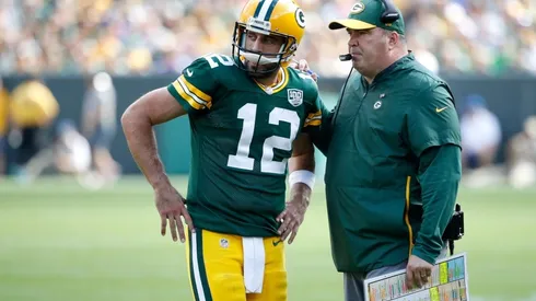 Aaron Rodgers & Mike McCarthy. (Getty)