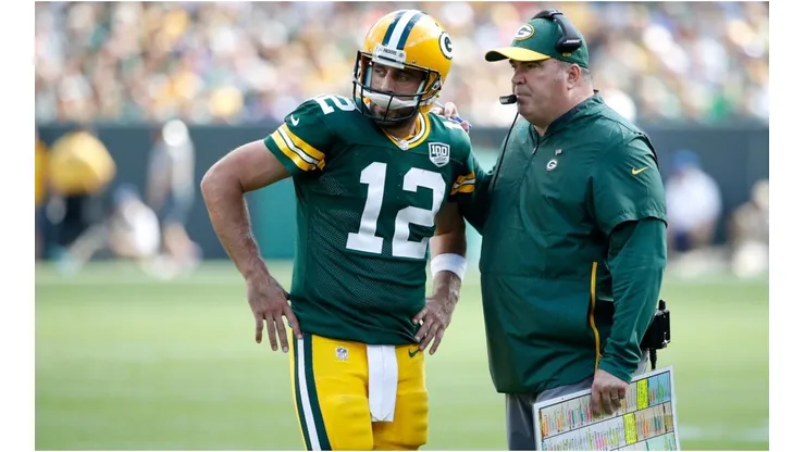 Aaron Rodgers & Mike McCarthy. (Getty)