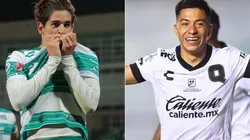 Santiago Muñoz of Santos (left) and Omar Islas of Queretaro (right). (Getty)