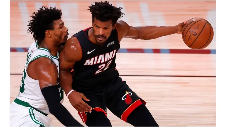 Jimmy Butler and Marcus Smart. (Getty)
