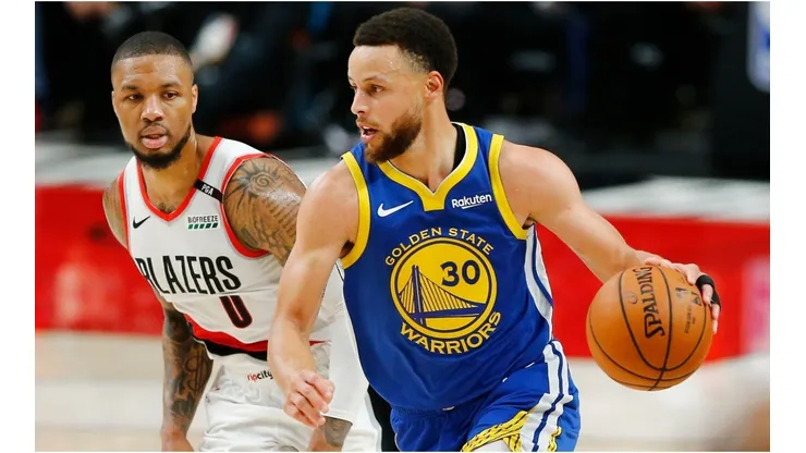 Damian Lillard & Stephen Curry. (Getty)