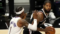 Paul George vs. the Lakers. (Getty)