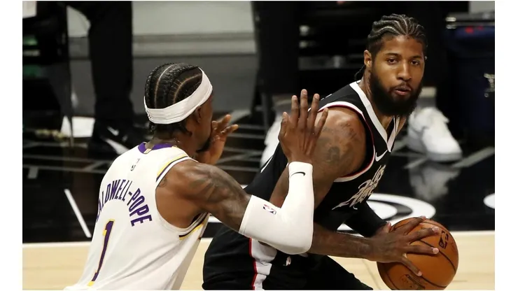 Paul George vs. the Lakers. (Getty)