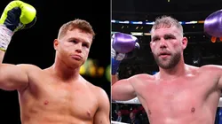 Canelo Alvarez (left) & Billy Joe Saunders. (Getty)