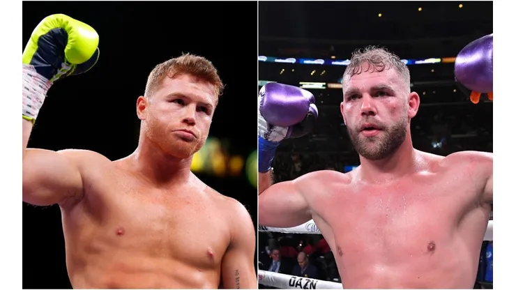 Canelo Alvarez (left) & Billy Joe Saunders. (Getty)