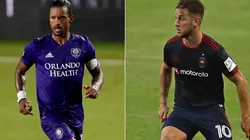 Nani (left) of Orlando City SC and Maikel van der Werff (right) of FC Cincinnati. (Getty)