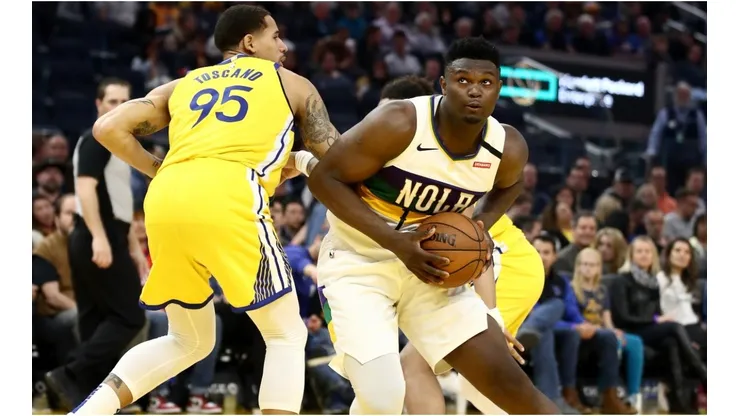 Zion Williamson vs. Juan Toscano-Anderson. (Getty)