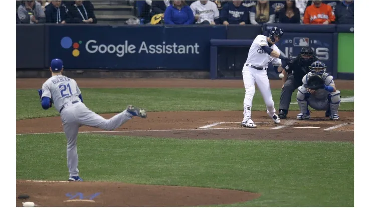 Dodgers at Brewers. (Getty)