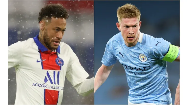 PSG (left) & Kevin De Bruyne. (Getty)