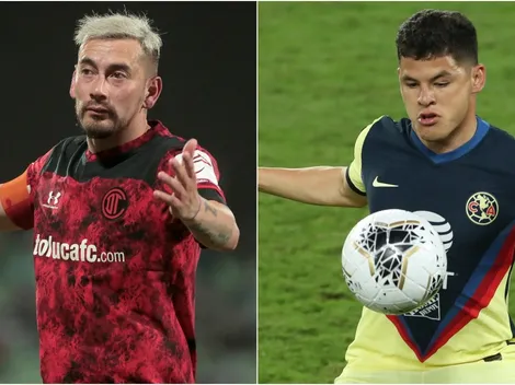 Toluca face Club America at the Estadio Nemesio Díez