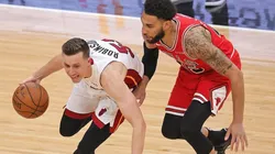 Duncan Robinson & Denzel Valentine. (Getty)