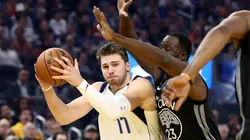 Luka Doncic vs. Draymond Green. (Getty)