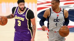 Anthony Davis (left) & Russell Westbrook. (Getty)