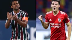 Fred of Fluminense (left) and Jose Paradela of River Plate (right). (Getty)