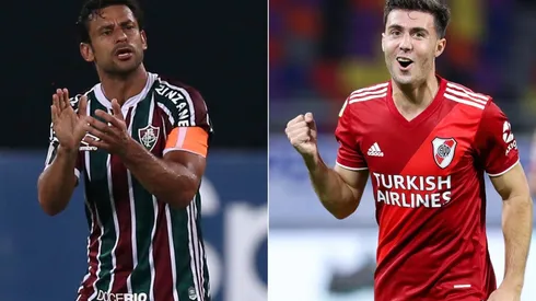Fred of Fluminense (left) and Jose Paradela of River Plate (right). (Getty)