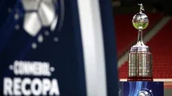Detail of the 2021 Copa Libertadores trophy. (Getty)