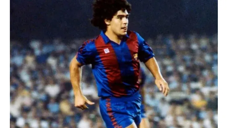 Diego Maradona playing for Barcelona (fcbarcelona.es).