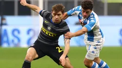 Nicolo Barella (left) of Inter and Diego Demme (right) of Napoli. (Getty)
