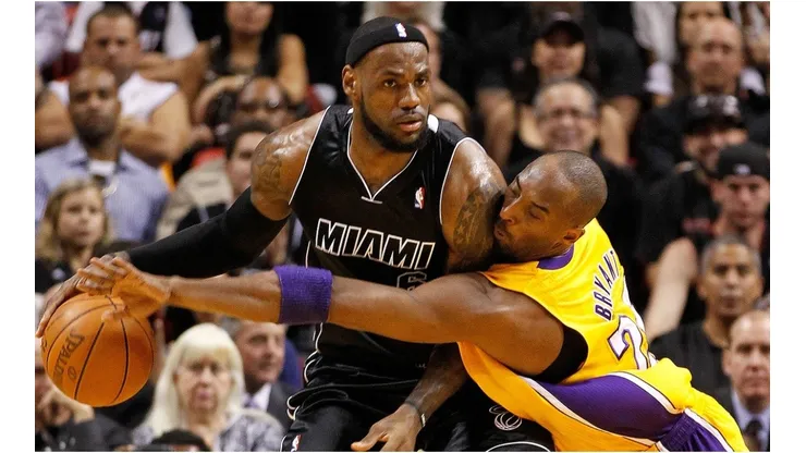 LeBron James & Kobe Bryant. (Getty)