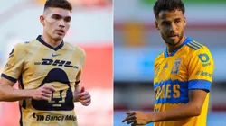 Johan Vasquez (left) of Pumas UNAM and Diego Reyes (right) of Tigres. (Getty)