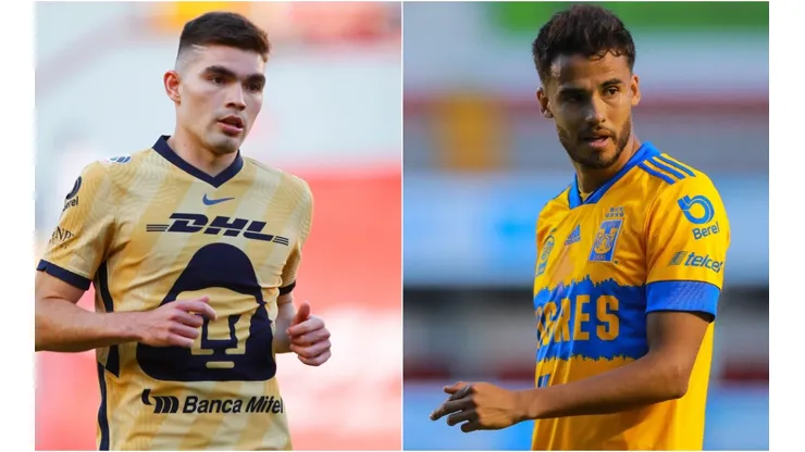 Johan Vasquez (left) of Pumas UNAM and Diego Reyes (right) of Tigres. (Getty)
