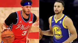 Seth Curry (left) & Stephen Curry. (Getty)