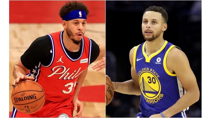 Seth Curry (left) & Stephen Curry. (Getty)