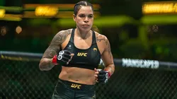 Amanda Nunes enters the octagon and does a lap before a fight.