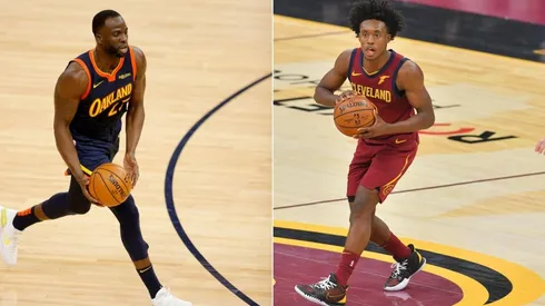 Draymond Green (left) & Collin Sexton. (Getty)