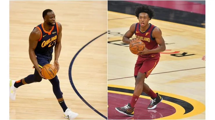 Draymond Green (left) & Collin Sexton. (Getty)