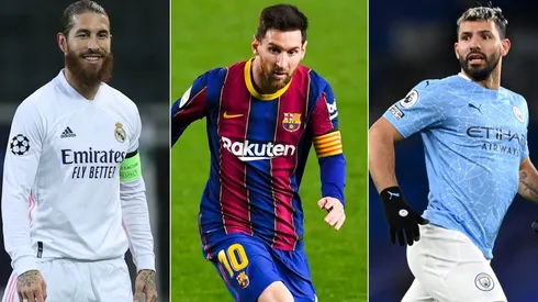 Sergio Ramos, Lionel Messi and Sergio Agüero (Getty).