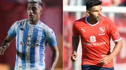 Leonel Miranda of Racing (left) and Silvio Romero of Independiente (Getty).