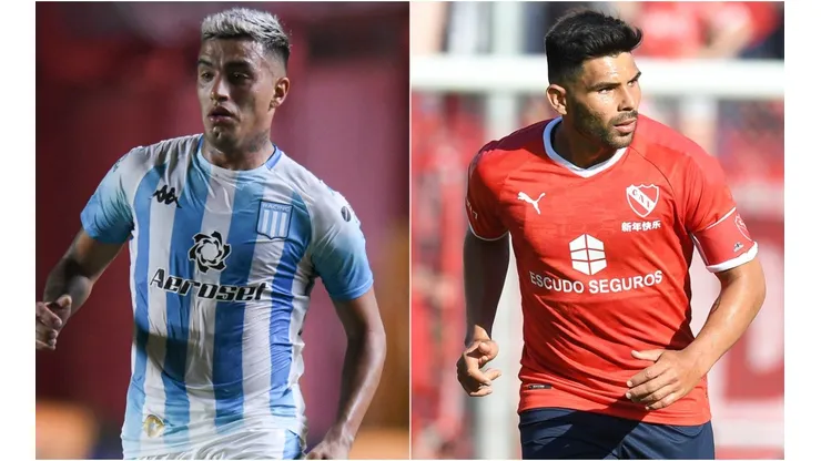 Leonel Miranda of Racing (left) and Silvio Romero of Independiente (Getty).