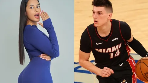 Katya Elise Henry (left) & Tyler Herro. (Getty)
