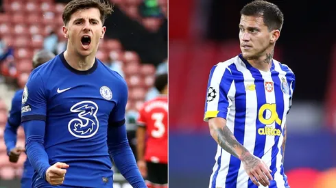 Mason Mount of Chelsea (left) and Otavio of Porto (Getty).