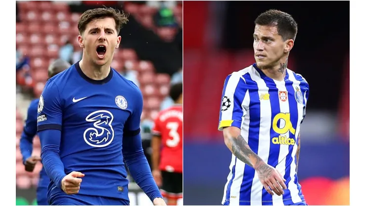 Mason Mount of Chelsea (left) and Otavio of Porto (Getty).