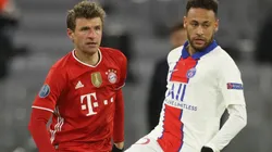 Thomas Müller of Bayern and Neymar of PSG (Getty).