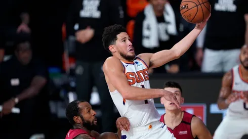 Devin Booker vs. the Heat. (Getty)