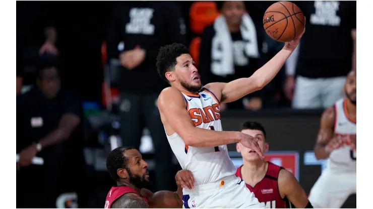 Devin Booker vs. the Heat. (Getty)