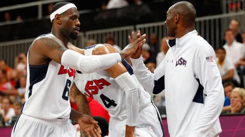 LeBron James & Kobe Bryant with Team USA. (Getty)