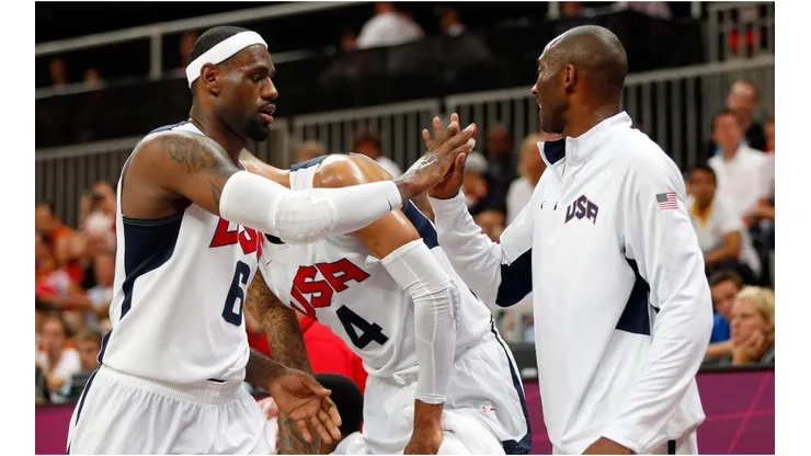 LeBron James & Kobe Bryant with Team USA. (Getty)