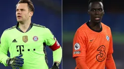 Manuel Neuer of Bayern (left) and Edouard Mendy of Chelsea (right).