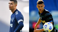 Cristiano Ronaldo of Juventus (left) and Ivan Perisic of Inter (right).