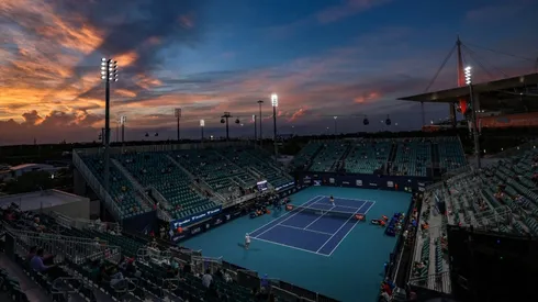 A general view of the Grandstand Court at the 2021 Miami Open.