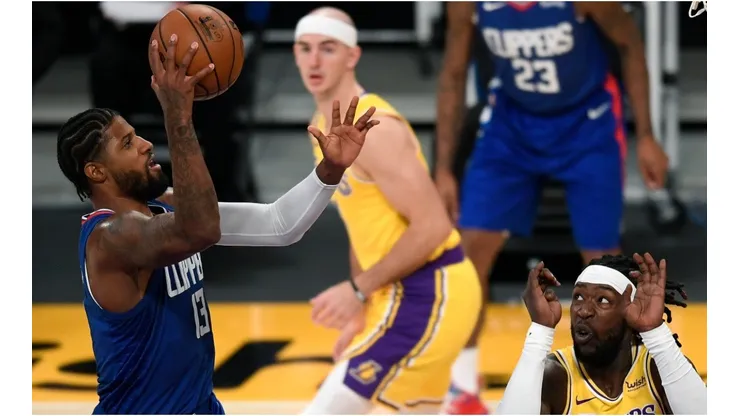 Paul George vs. the Lakers. (Getty)